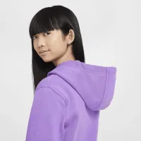 Nike Sportswear Club Fleece Big детские Pullover Толстовка с капюшоном цвет фиолетовый