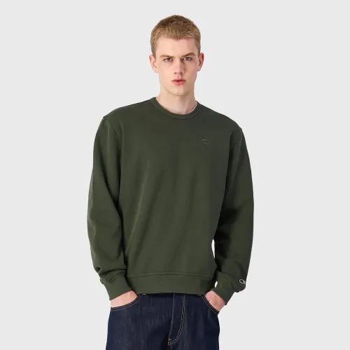Кофта/футболка Champion Tonal C Logo Fleece свитшот 220275-GS508 - зеленая