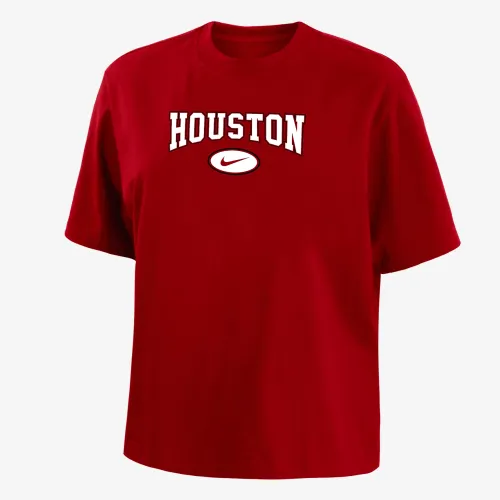 Houston жіноча Nike College Boxy футболка колір червоний