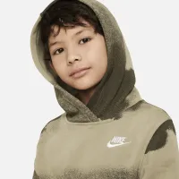 Nike Sportswear Club Fleece Big дитячі Pullover Толстовка з капюшоном колір зелений