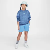 Nike Sportswear Club Fleece Big детские (Girls') оверсайз Crew-Neck свитшот синий