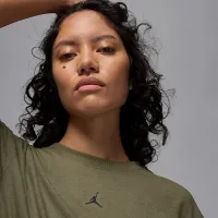Nike Jordan Sport женская Diamond Short-Sleeve Top цвет зеленый