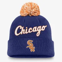 Chicago цвет белый Sox Peak мужские Nike MLB Cuffed Pom Beanie синий