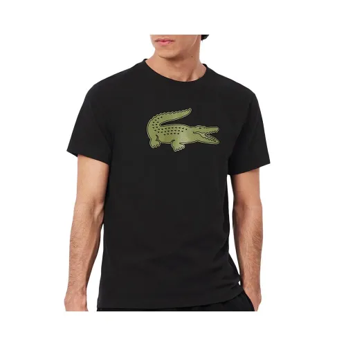 Футболка Lacoste Sport 3D Print Crocodile Breathable Jersey TH2042-I6Z -  Черная