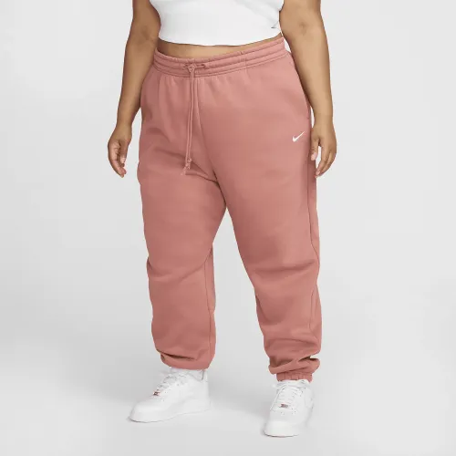 Nike Sportswear Phoenix Fleece женская С высокой Талией оверсайз Sweatpants (большие размеры) Pink