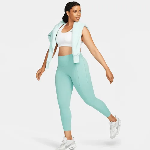 Nike Universa жіноча Medium-Support З високою талією 7/8 лосіни з кишенямиколір зелений