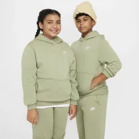 Nike Sportswear Club Fleece Big детские Pullover Толстовка с капюшоном (Extended Size) цвет зеленый