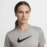 Nike женская Dri-FIT Graphic футболка цвет серый
