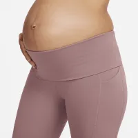 Nike Zenvy (M) жіноча Gentle-Support З високою талією 7/8 лосіни з кишенями(Maternity) колір фіолетовий