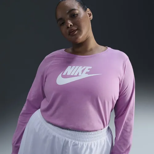Nike Sportswear Club жіноча Long-Sleeve футболка (великі розміри) Pink