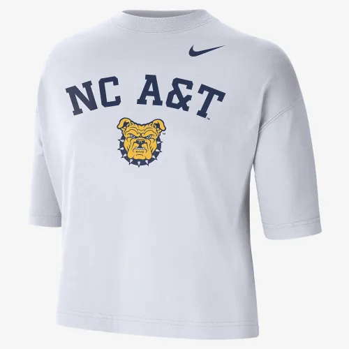 Nike College (North Carolina A&T State) женская Boxy футболка цвет белый
