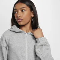Nike Sportswear Girls' Dri-FIT оверсайз Fleece Толстовка с капюшоном цвет серый