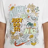 Nike Little дитячі Doodlevision футболка колір білий