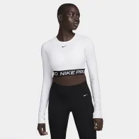 Nike Pro жіноча Dri-FIT Cropped Long-Sleeve Top колір білий