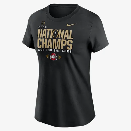 Ohio State Buckeyes 2024 College Football Playoff National Champions Locker Room женская Nike College футболка цвет черный