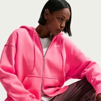 Nike Sportswear Phoenix Fleece жіноча оверсайз Full-Zip Толстовка з капюшоном Pink