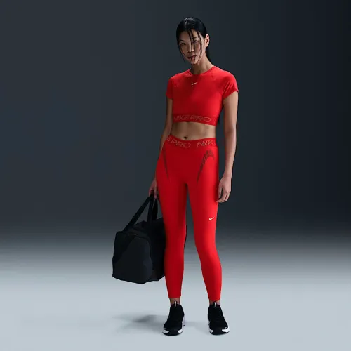 Nike Pro женская Mid-Rise 7/8 Graphic лосины цвет красный