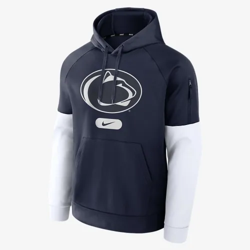 Penn State Nittany Lions Fitness Men’s Nike Therma College Pullover Толстовка з капюшоном блакитний