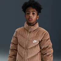 Nike Sportswear All Day Play Big дитячі Therma-FIT Loose-Fit Puffer Куртка колір коричневий