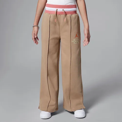 Nike Jordan Court of Legends Big детские Open Hem Pants цвет коричневый