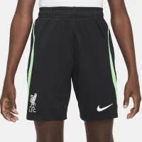 Liverpool FC Strike Big дитячі Nike Dri-FIT Knit Soccer шорти колір чорний