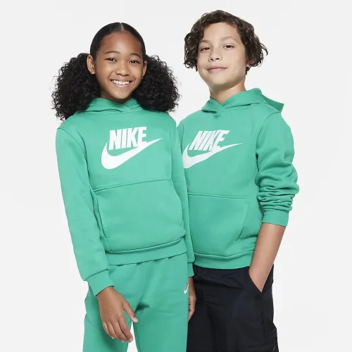 Nike Sportswear Club Fleece Big детские Толстовка с капюшоном цвет зеленый