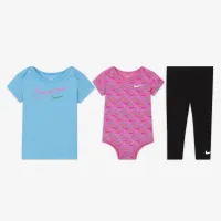 Nike Swoosh Logo Baby (12-24M) 3-Piece Bodysuit набор многоцветный