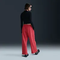 Nike Sportswear жіноча Mid-Rise оверсайз Open-Hem French Terry Pants колір червоний