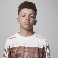 Nike Jordan MVP Big детские Dri-FIT Motorsports Long Sleeve Jersey футболка цвет белый