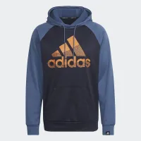 Кофта/футболка adidas Aeroready Game And Go Big Logo Толстовка с капюшоном HK9827 - гранатово-синяя