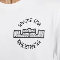 Nike LeBron мужские Max90 Long-Sleeve баскетбольные футболка цвет белый