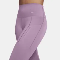 Nike Go женская Firm-Support С высокой Талией 7/8 лосины с карманамицвет фиолетовый