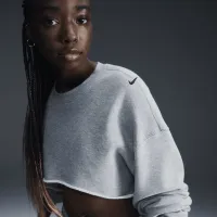 Nike Sportswear женская оверсайз French Terry Shrug цвет серый