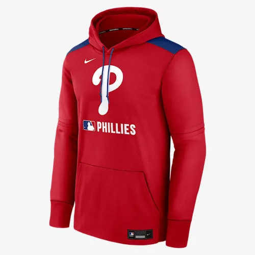 Philadelphia Phillies Authentic Collection чоловічі Nike Therma MLB Pullover Толстовка з капюшоном колір червоний