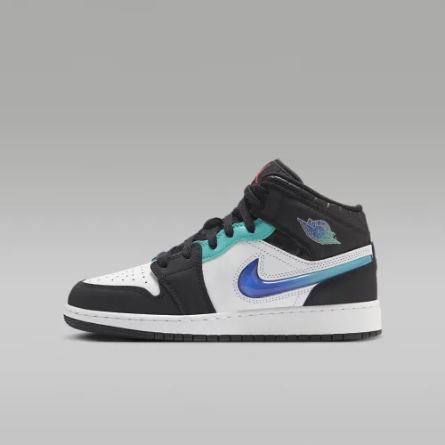 Nike Air Jordan 1 Mid SE Big детские Кроссовки цвет черный