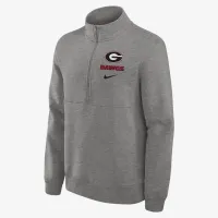 Georgia Bulldogs Primetime Club мужские Nike College 1/2-Zip Crew цвет серый
