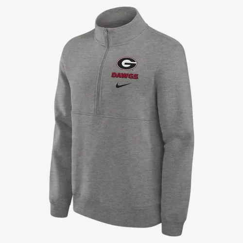 Georgia Bulldogs Primetime Club чоловічі Nike College 1/2-Zip Crew колір сірий