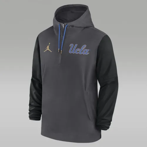 UCLA Bruins Sideline Pre-Game Player чоловічі Nike College 1/2-Zip Hooded Куртка колір сірий