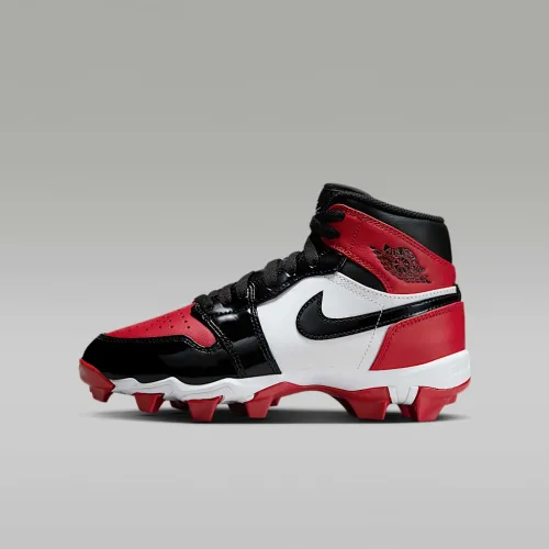 Nike Jordan 1 Mid Little/Big дитячі Cleats колір червоний