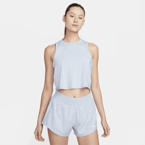 Nike One Classic женская Dri-FIT Cropped Tank Top синий