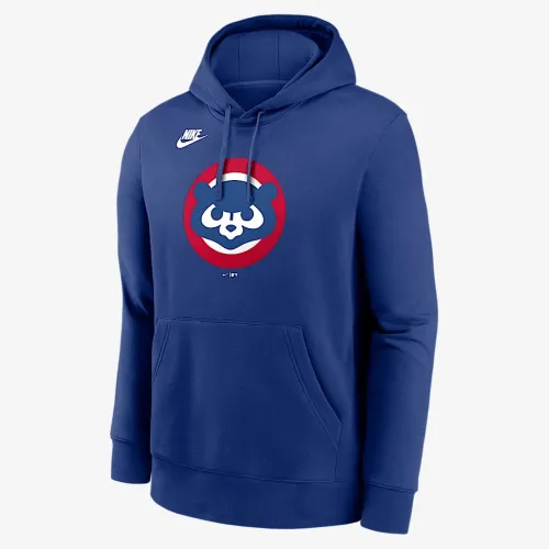 Chicago Cubs Cooperstown Logo Club чоловічі Nike MLB Pullover Толстовка з капюшоном блакитний