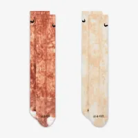 Nike Everyday Plus Cushioned Tie-Dye Crew носки (2 пары) многоцветный