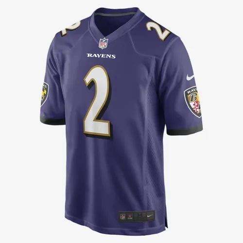 Nate Wiggins Baltimore Ravens чоловічі Nike NFL Game Football Jersey колір фіолетовий