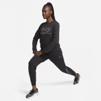 Nike Dri-FIT One жіноча Crew-Neck Graphic світшот колір чорний