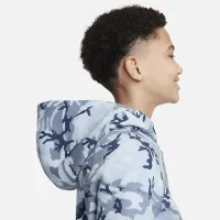 Nike Tech Fleece Big детские (для мальчиков) Camo Full-Zip Толстовка с капюшоном синий