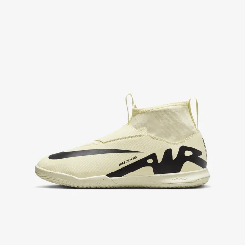 Nike Jr. Mercurial Superfly 9 Academy Little/Big детские Indoor/Court High-Top Soccer Кроссовки Yellow