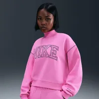 Nike Sportswear Phoenix Fleece женская Mock-Neck свитшот Pink