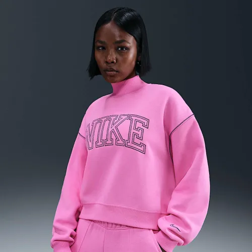 Nike Sportswear Phoenix Fleece женская Mock-Neck свитшот Pink