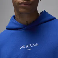 Nike Air Jordan Wordmark мужские Fleece Pullover Толстовка с капюшоном синий