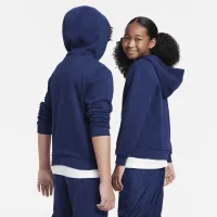 Nike Sportswear Club Fleece Big детские Толстовка с капюшоном синий